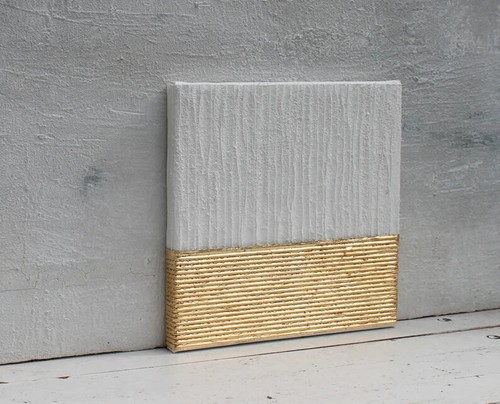 Abstract painting gold leaf - abstract,