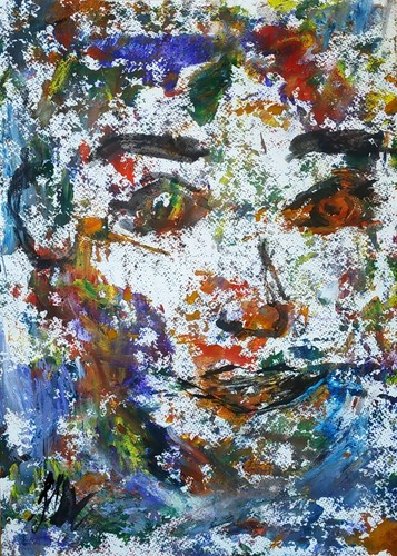 Abstract painting acrylic art - acrylic,