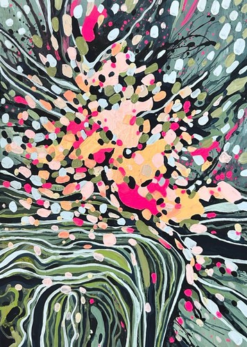 Painting abstract acrylic - abstract,