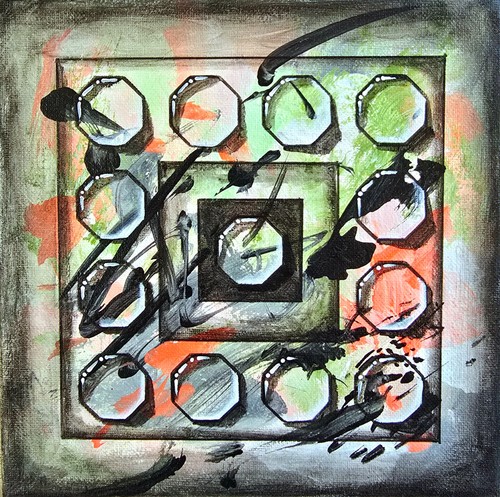 Abstract green acrylic - abstract,