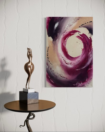 Acrylbild wandbild burgundy - acrylbild,,