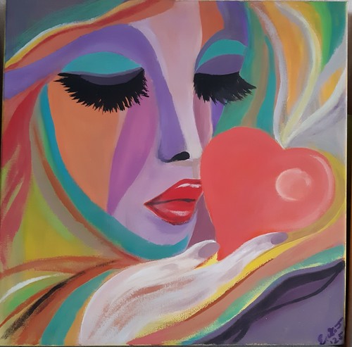 Acrylic picture painting - acrylic,