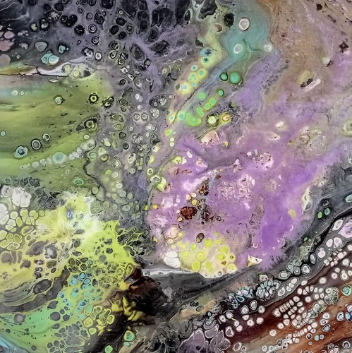 Abstract brown green purple - brown,