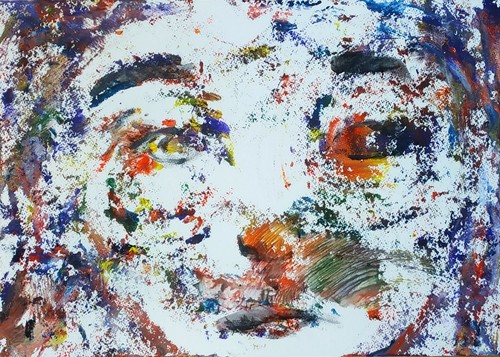Abstract painting acrylic - acrylic, art