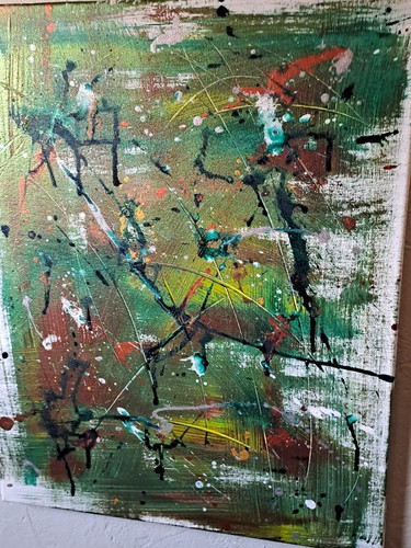 Abstraktes acrylgemälde auf - abstraktes,